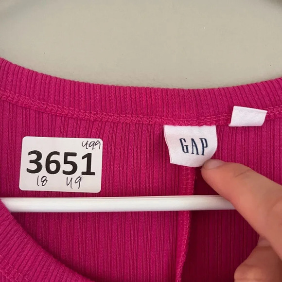 Gap Womens Pink Tank Dress Medium Tall Midi Sleeveless Stretch Pullover Bodycon - Picture 9 of 9